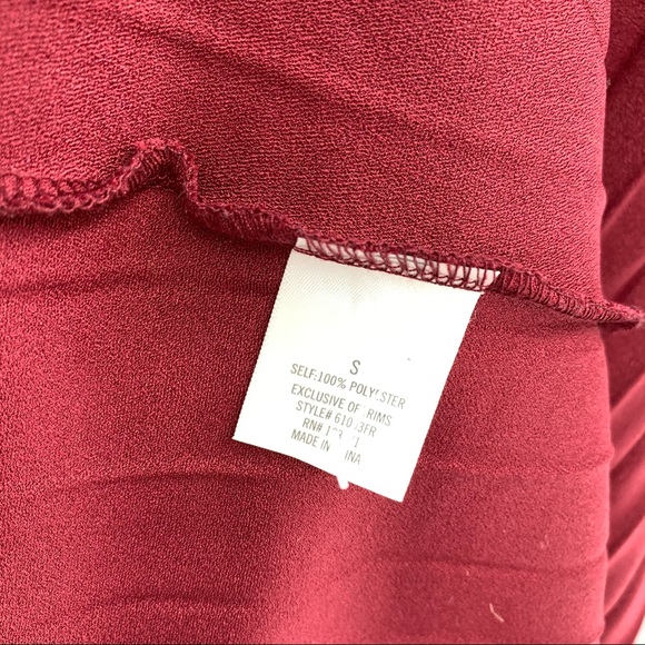 Francesca’s Burgundy Halter Top and Pleated Dress - Picture 7 of 8